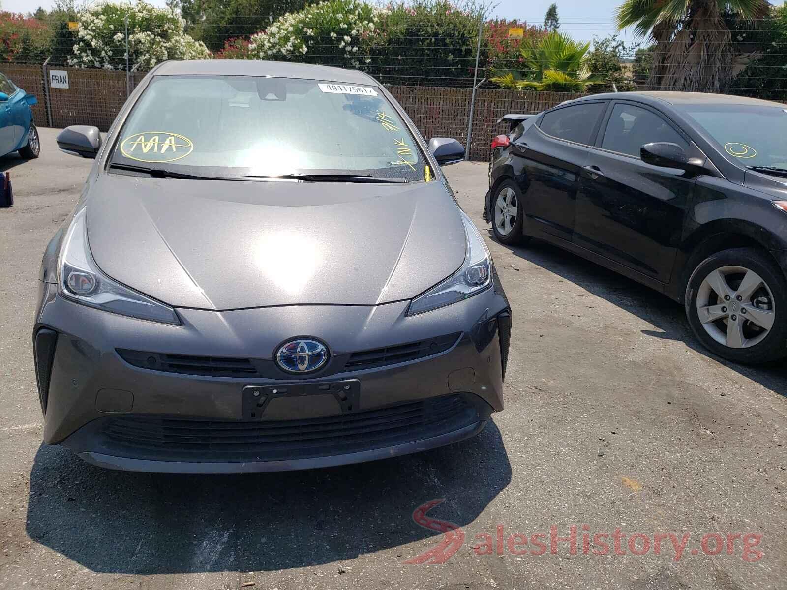 JTDKARFU2K3070184 2019 TOYOTA PRIUS