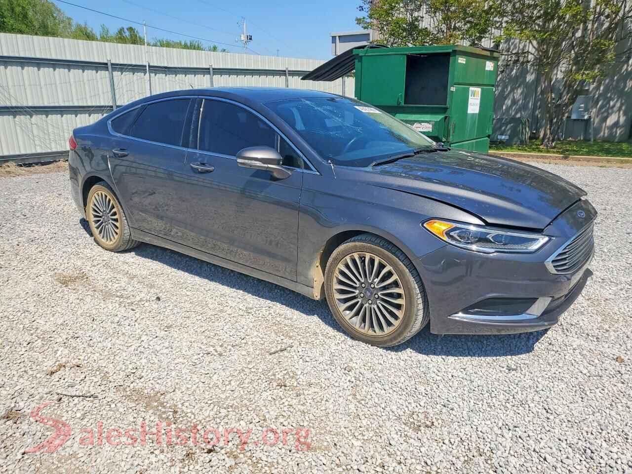 2018 FORD FUSION VIN 3FA6P0HD6JR130353, rear 3/4 view