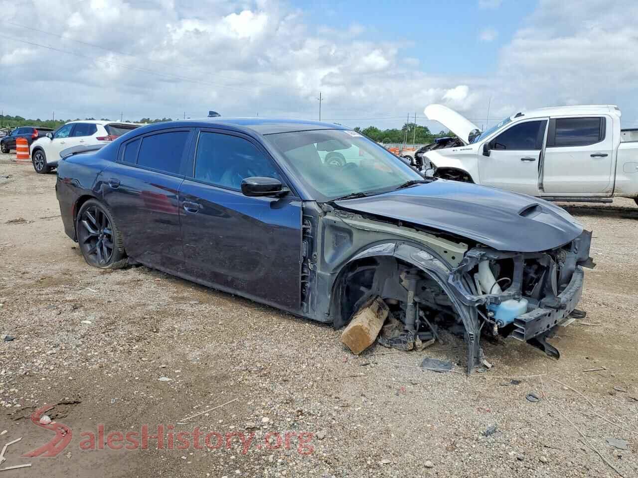 2019 DODGE CHARGER VIN 2C3CDXHG4KH511127, rear 3/4 view