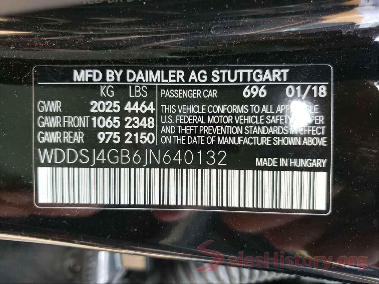 WDDSJ4GB6JN640132 2018 MERCEDES-BENZ CLA-CLASS