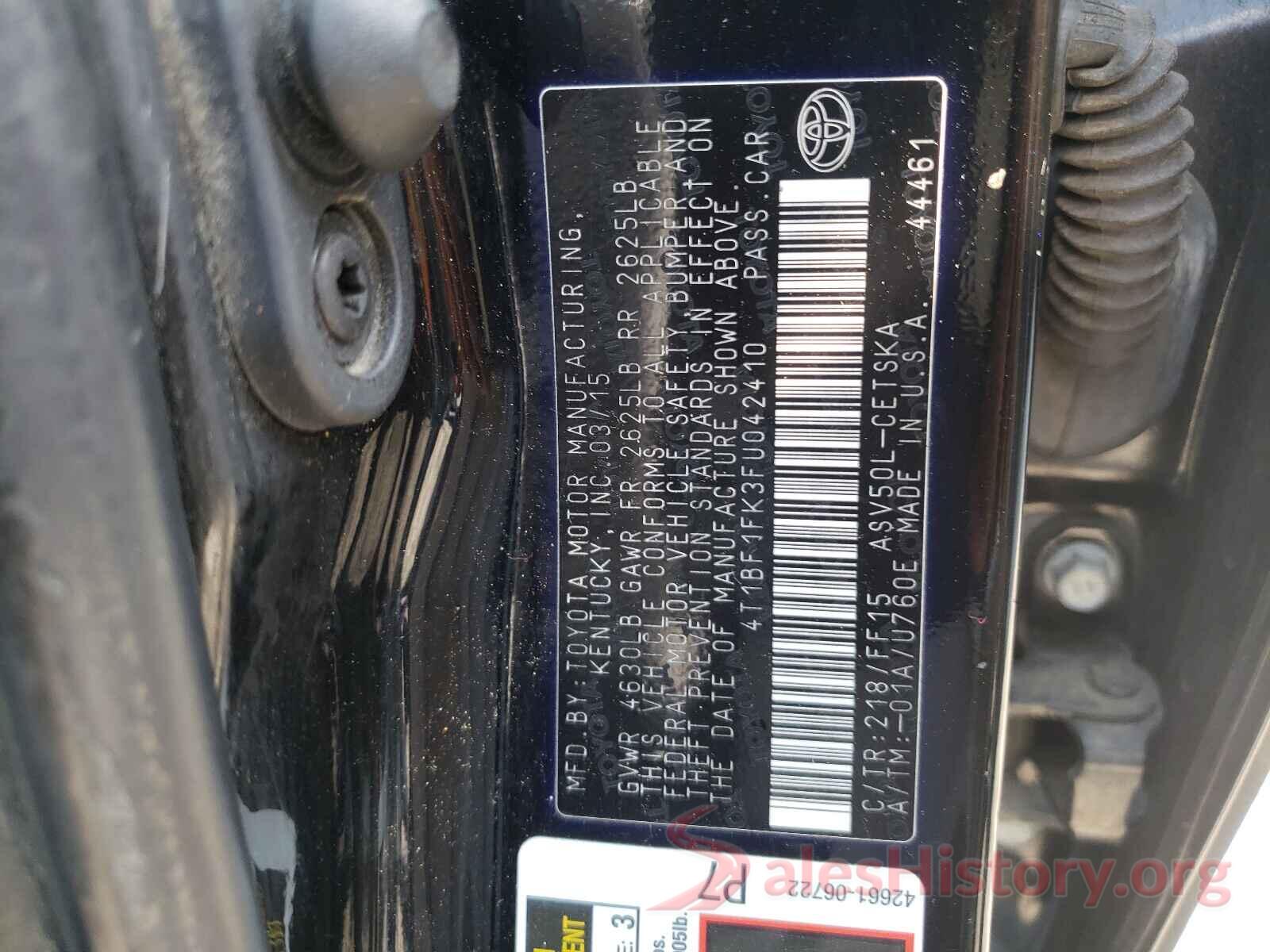 4T1BF1FK3FU042410 2015 TOYOTA CAMRY