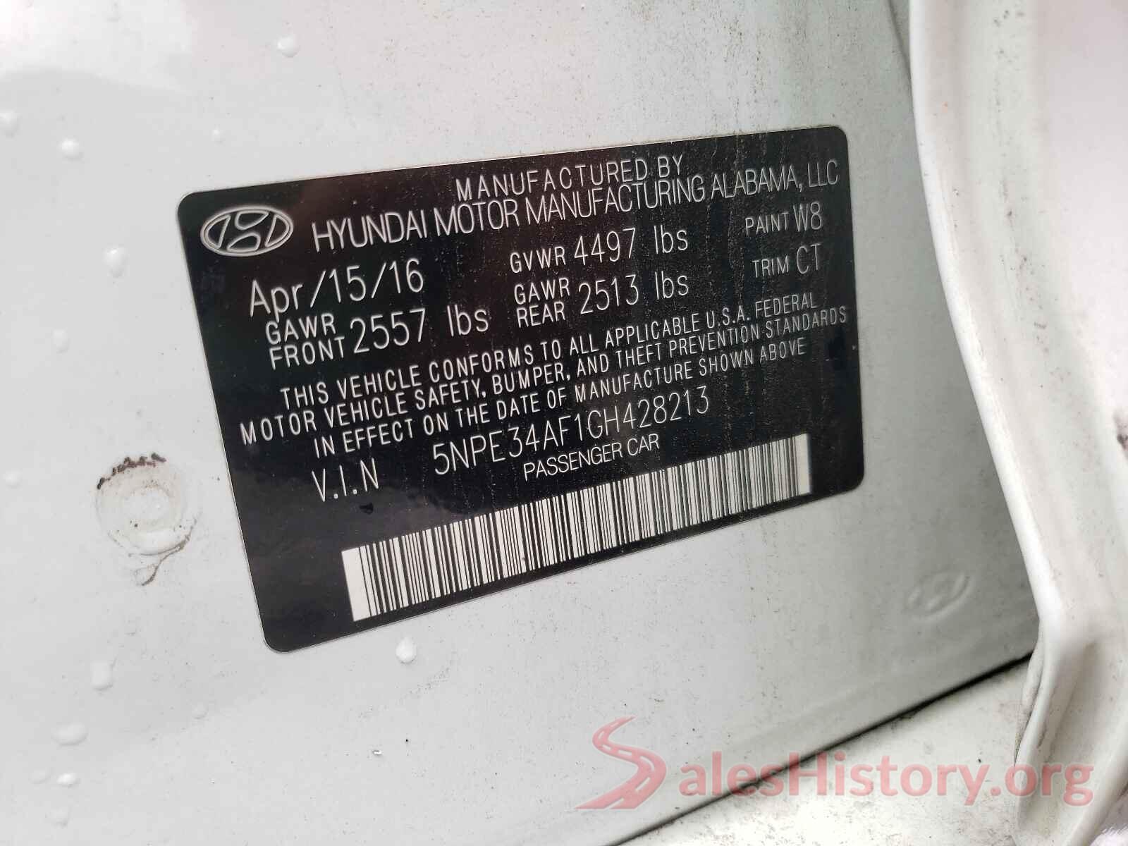 5NPE34AF1GH428213 2016 HYUNDAI SONATA