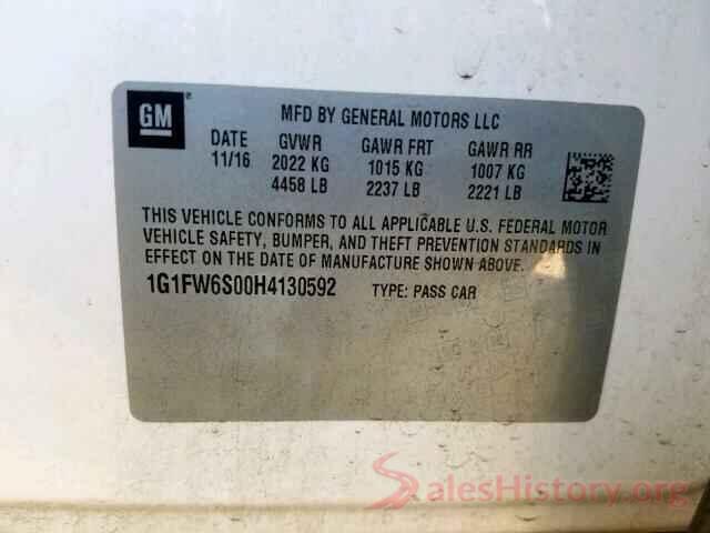 1G1FW6S00H4130592 2017 CHEVROLET BOLT