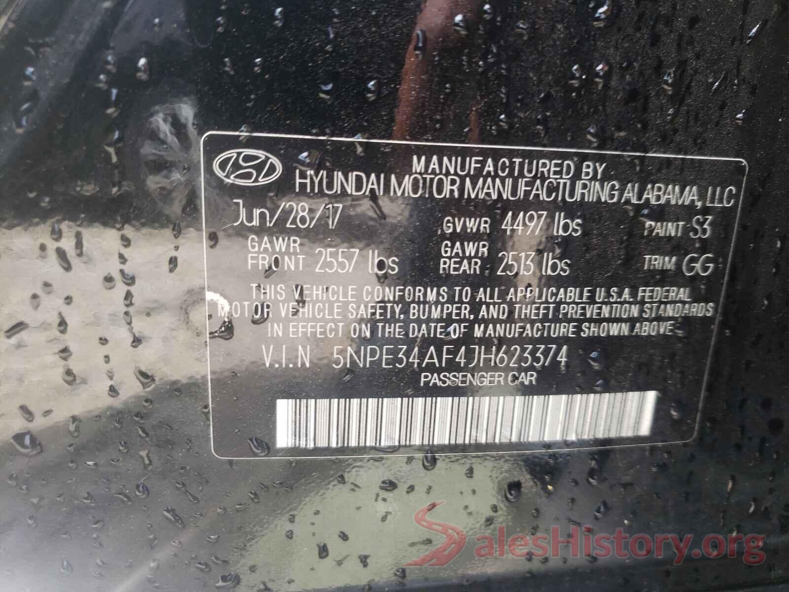 5NPE34AF4JH623374 2018 HYUNDAI SONATA