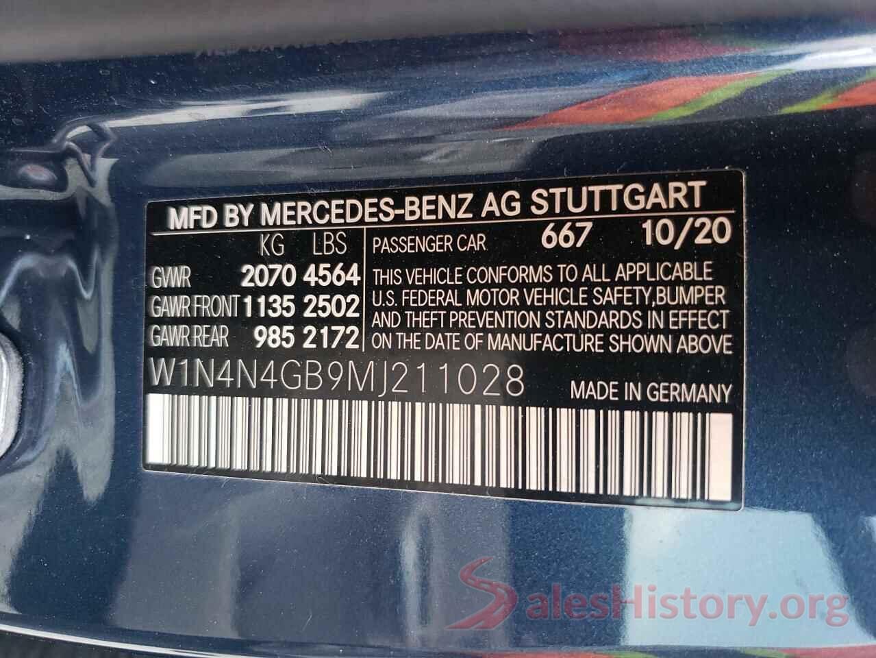 W1N4N4GB9MJ211028 2021 MERCEDES-BENZ GLA-CLASS