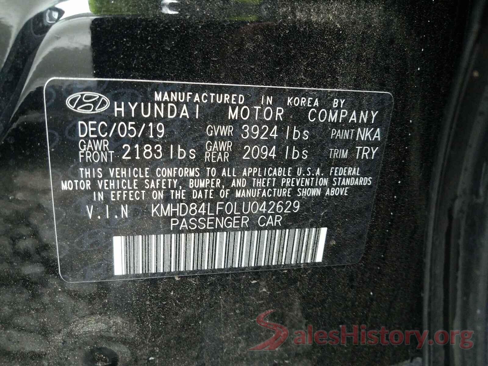 KMHD84LF0LU042629 2020 HYUNDAI ELANTRA