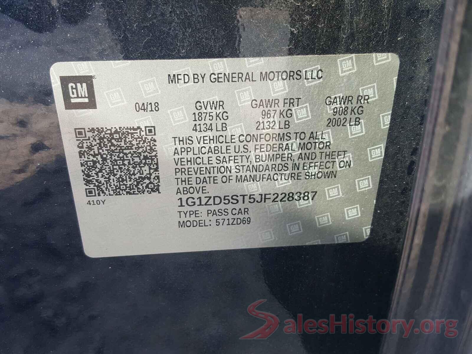 1G1ZD5ST5JF228387 2018 CHEVROLET MALIBU