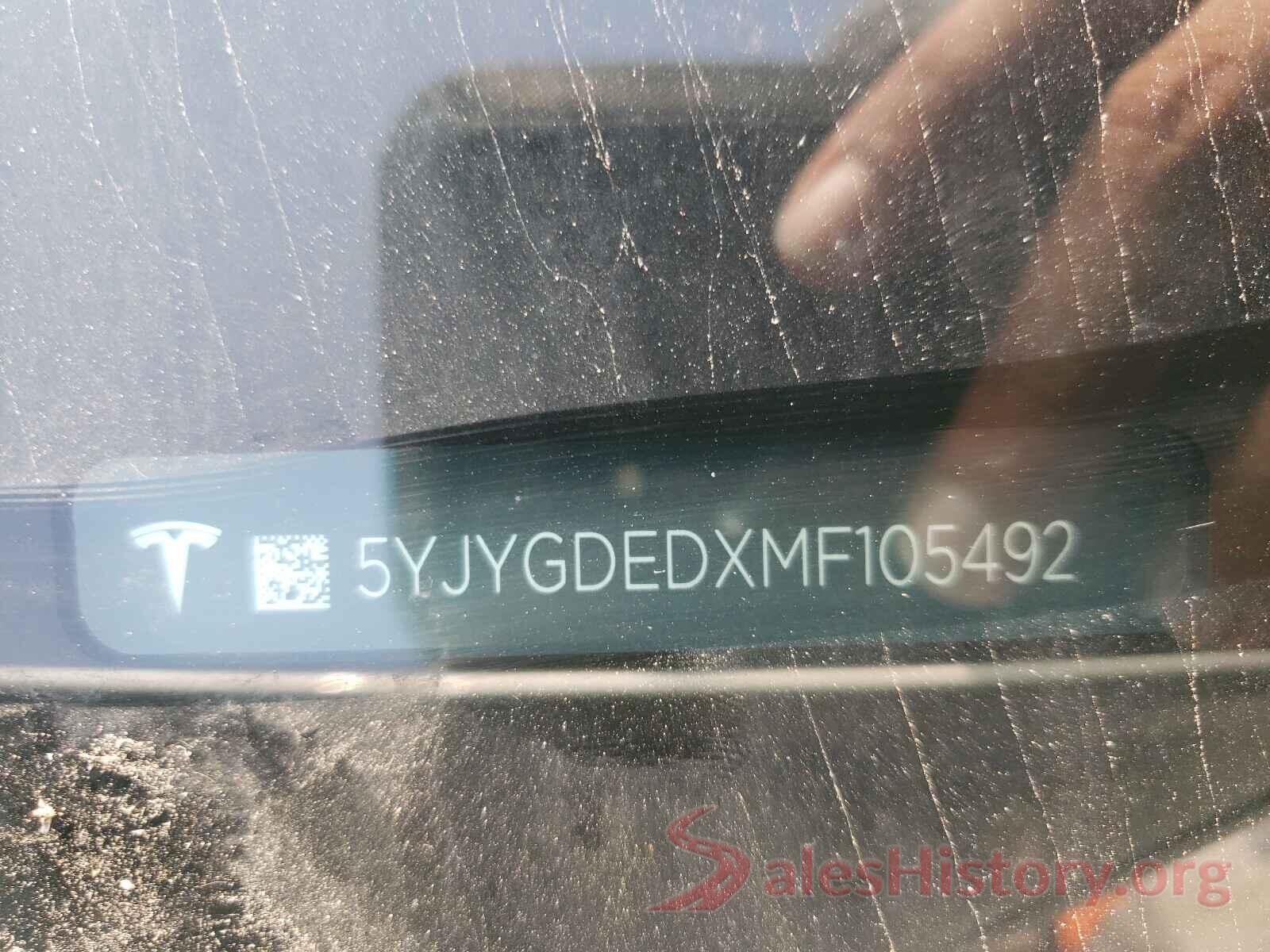 5YJYGDEDXMF105492 2021 TESLA MODEL Y