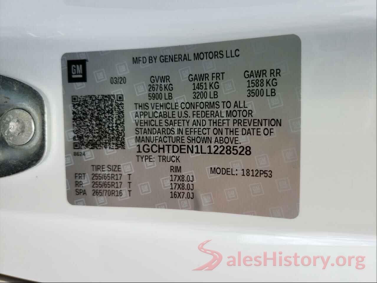 1GCHTDEN1L1228528 2020 CHEVROLET COLORADO