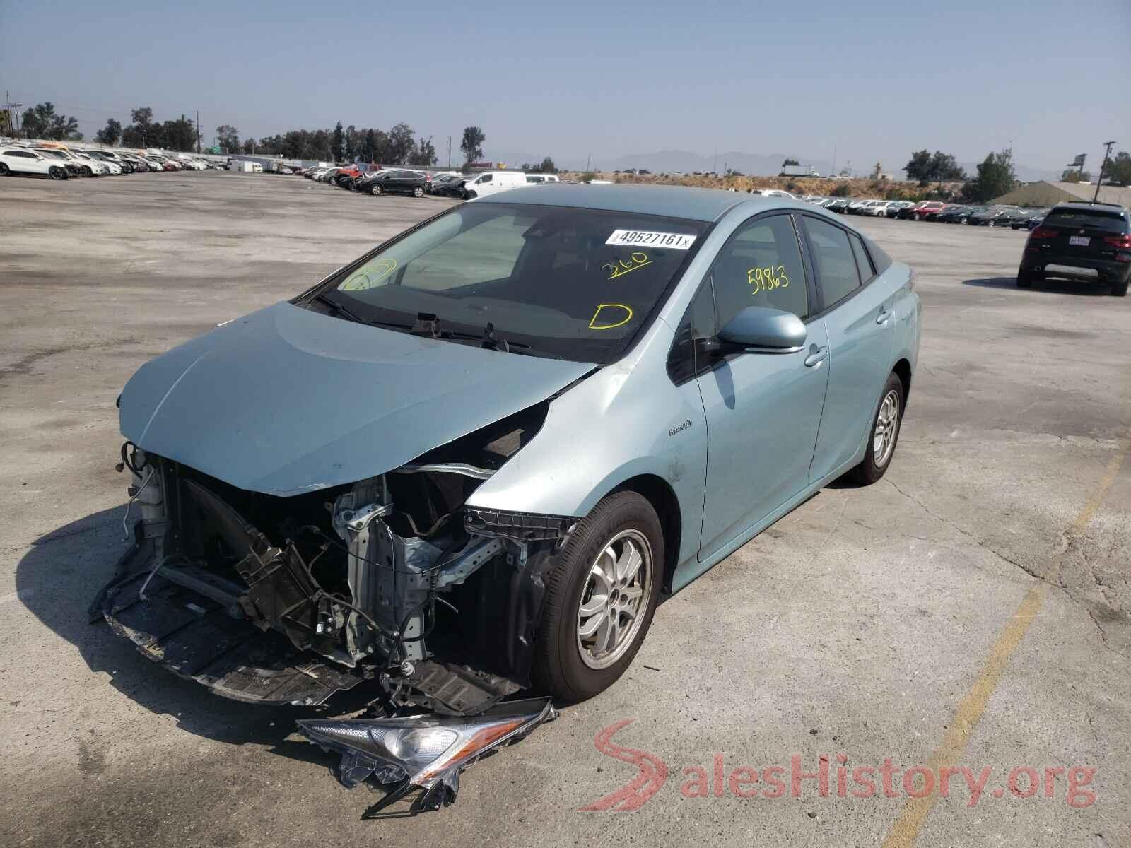 JTDKBRFUXJ3602647 2018 TOYOTA PRIUS