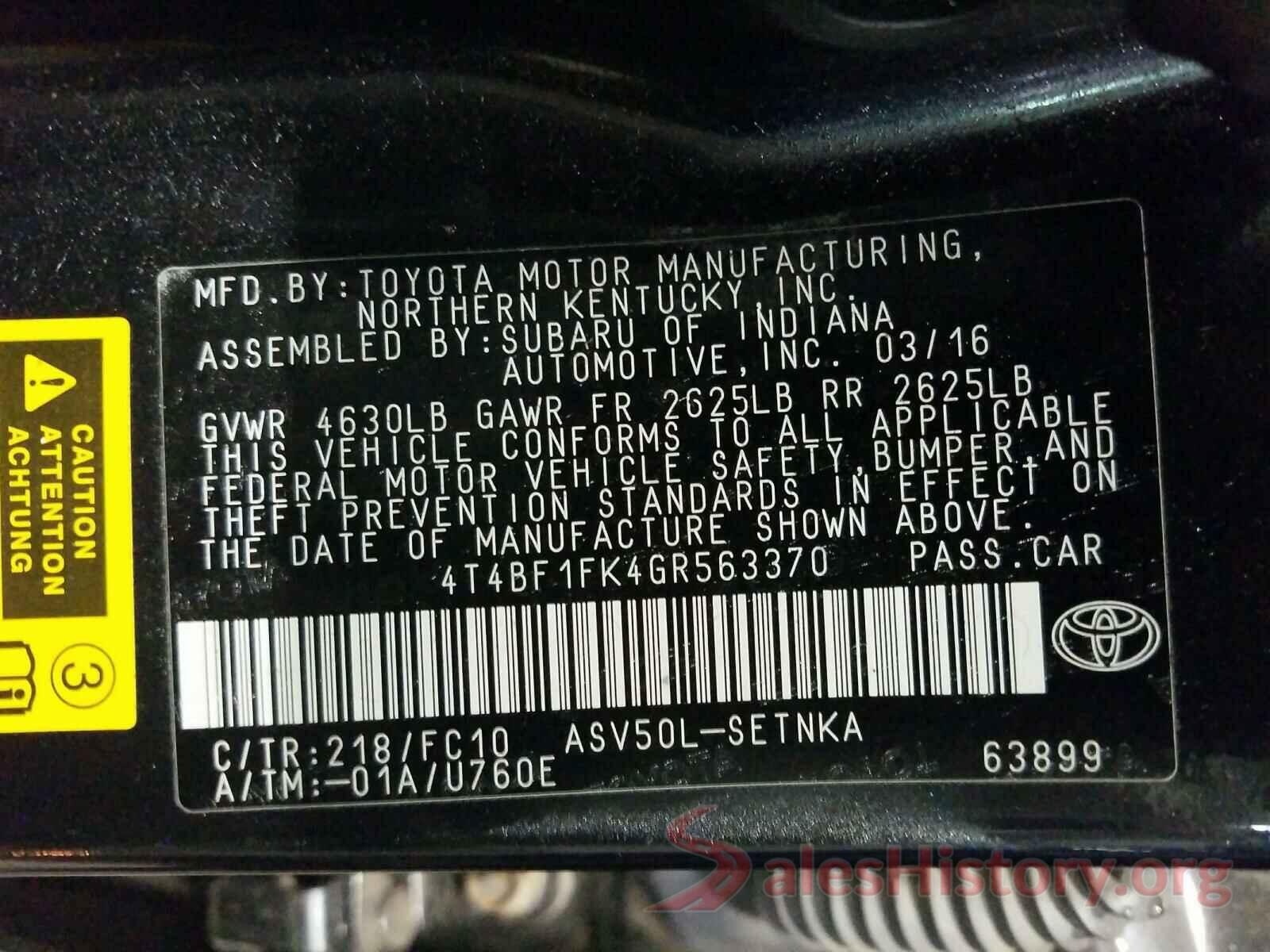 4T4BF1FK4GR563370 2016 TOYOTA CAMRY