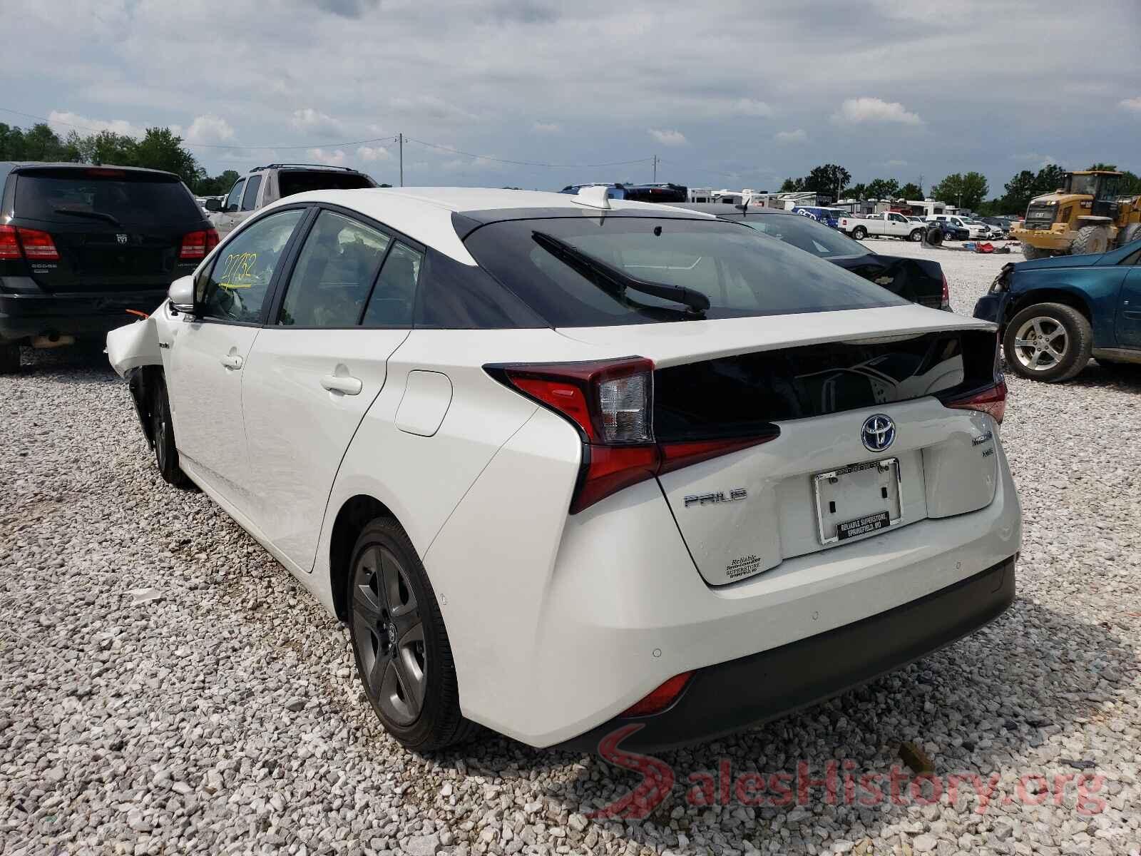 JTDKARFU1K3070063 2019 TOYOTA PRIUS