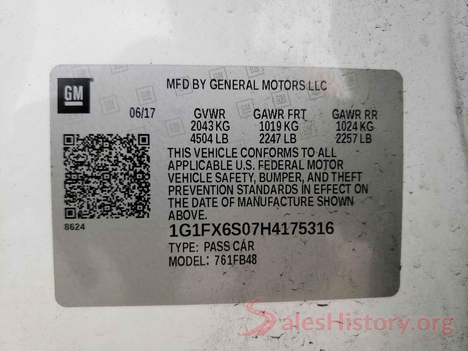 1G1FX6S07H4175316 2017 CHEVROLET BOLT