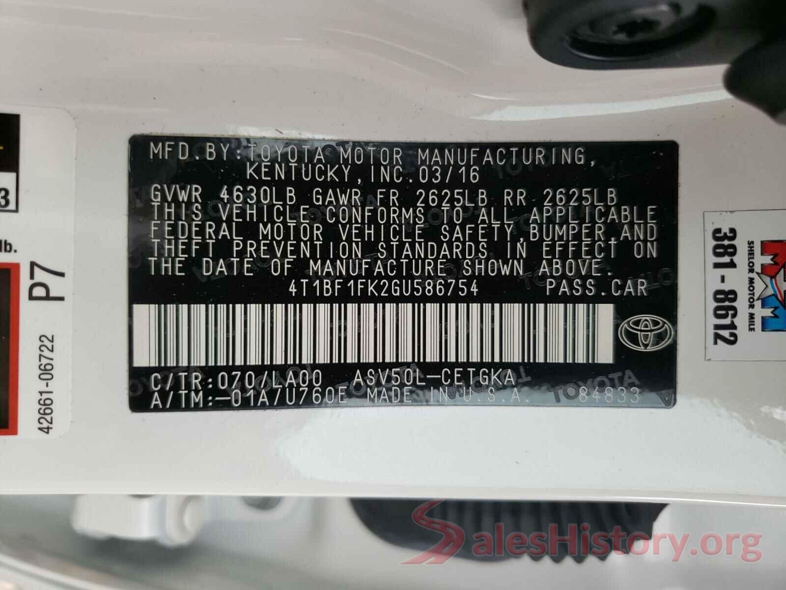 4T1BF1FK2GU586754 2016 TOYOTA CAMRY