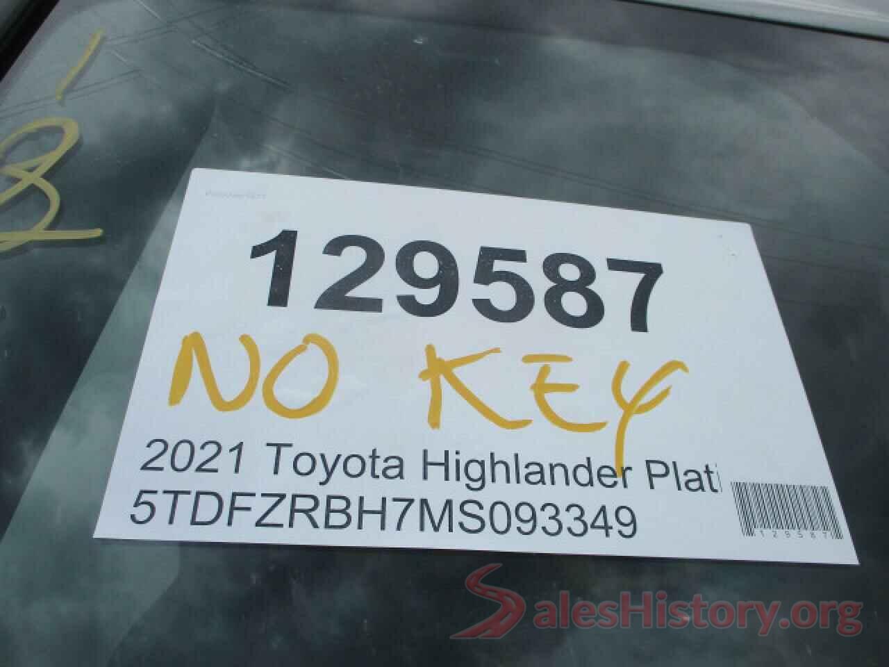 5TDFZRBH7MS093349 2021 TOYOTA HIGHLANDER