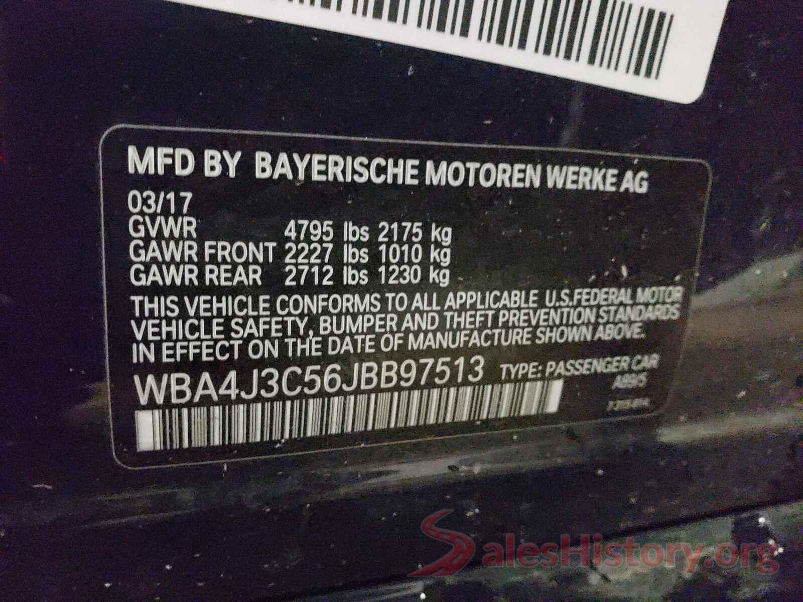 WBA4J3C56JBB97513 2018 BMW 4 SERIES