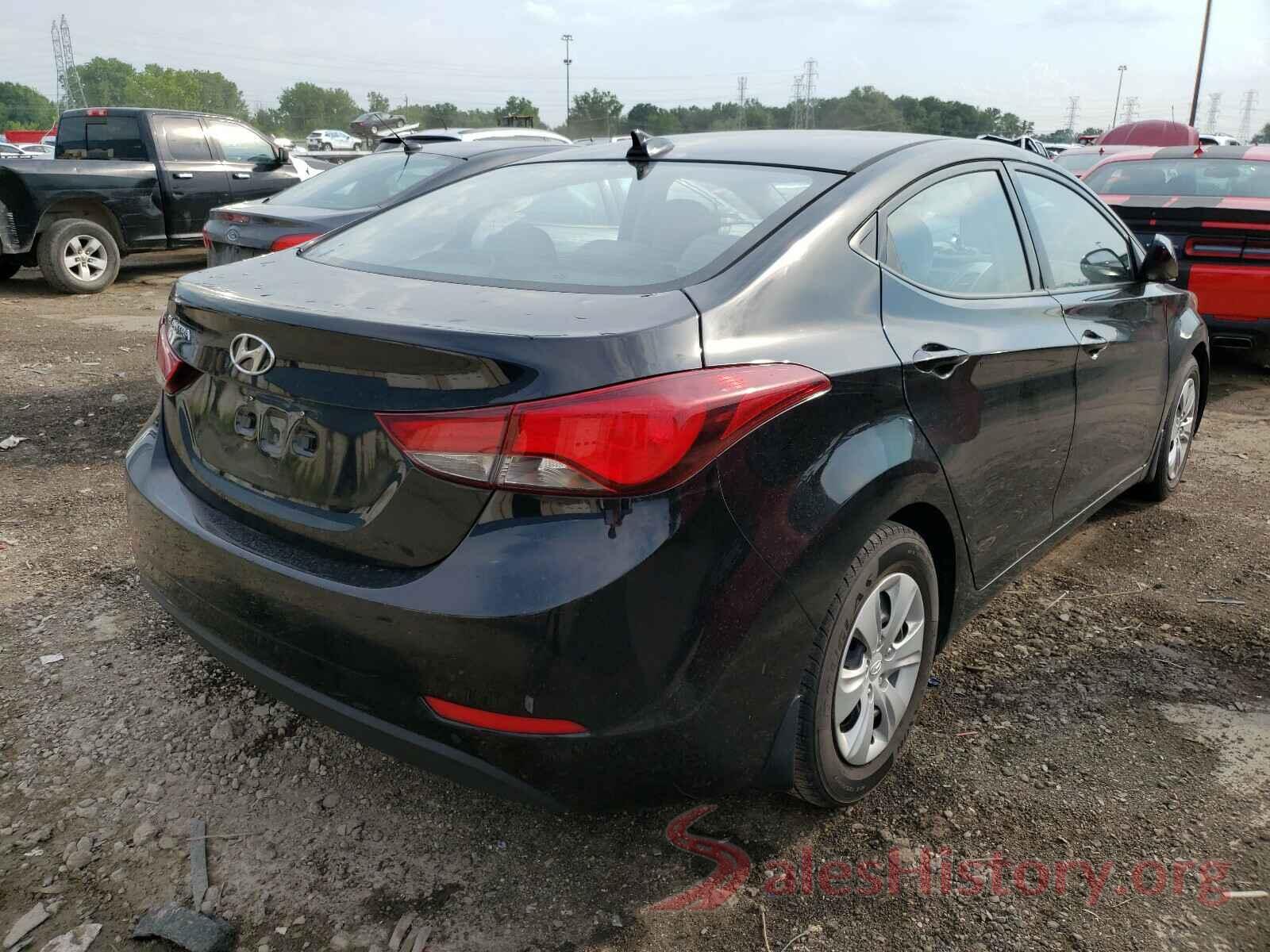 5NPDH4AE4GH793814 2016 HYUNDAI ELANTRA