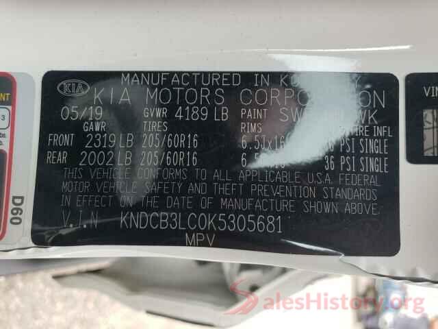 KNDCB3LC0K5305681 2019 KIA NIRO