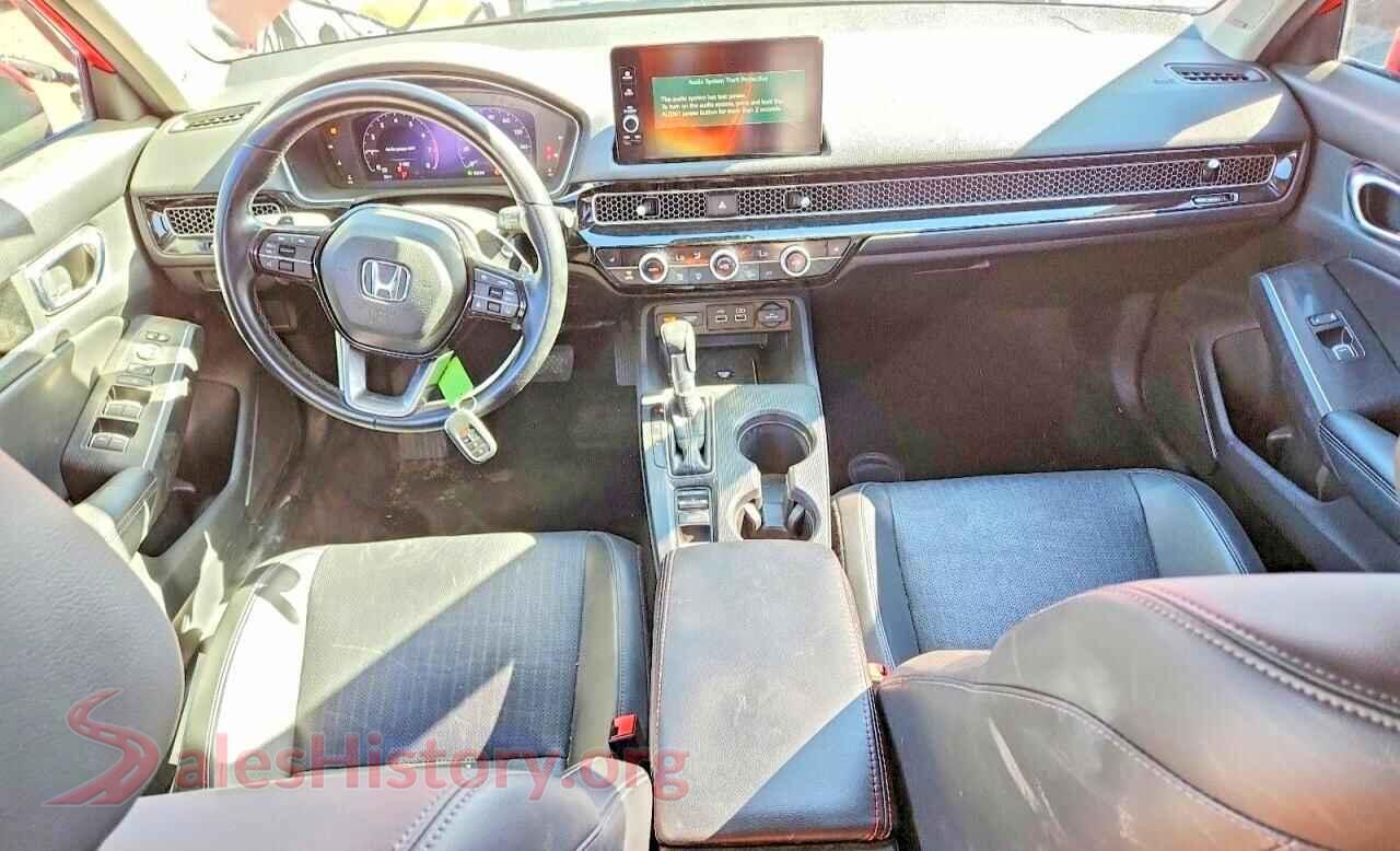 2022 HONDA CIVIC VIN 2HGFE1F99NH306853, interior dashboard