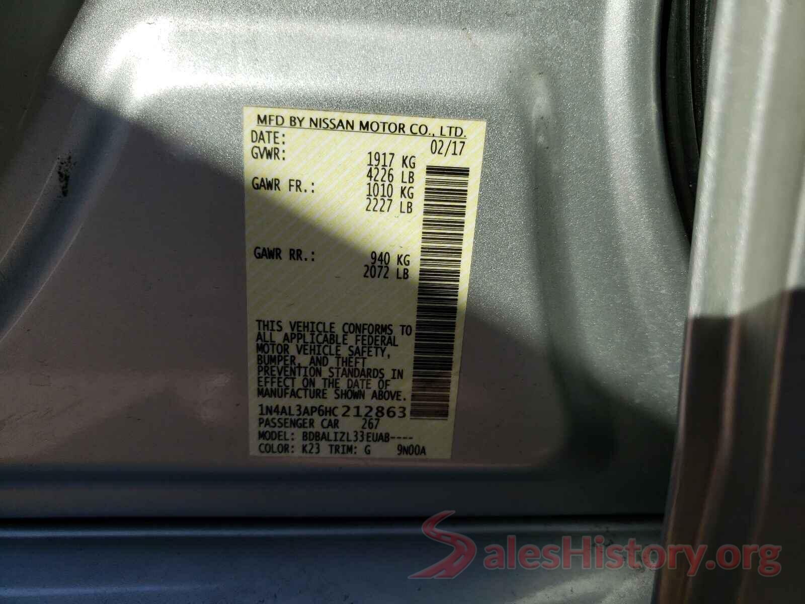 1N4AL3AP6HC212863 2017 NISSAN ALTIMA