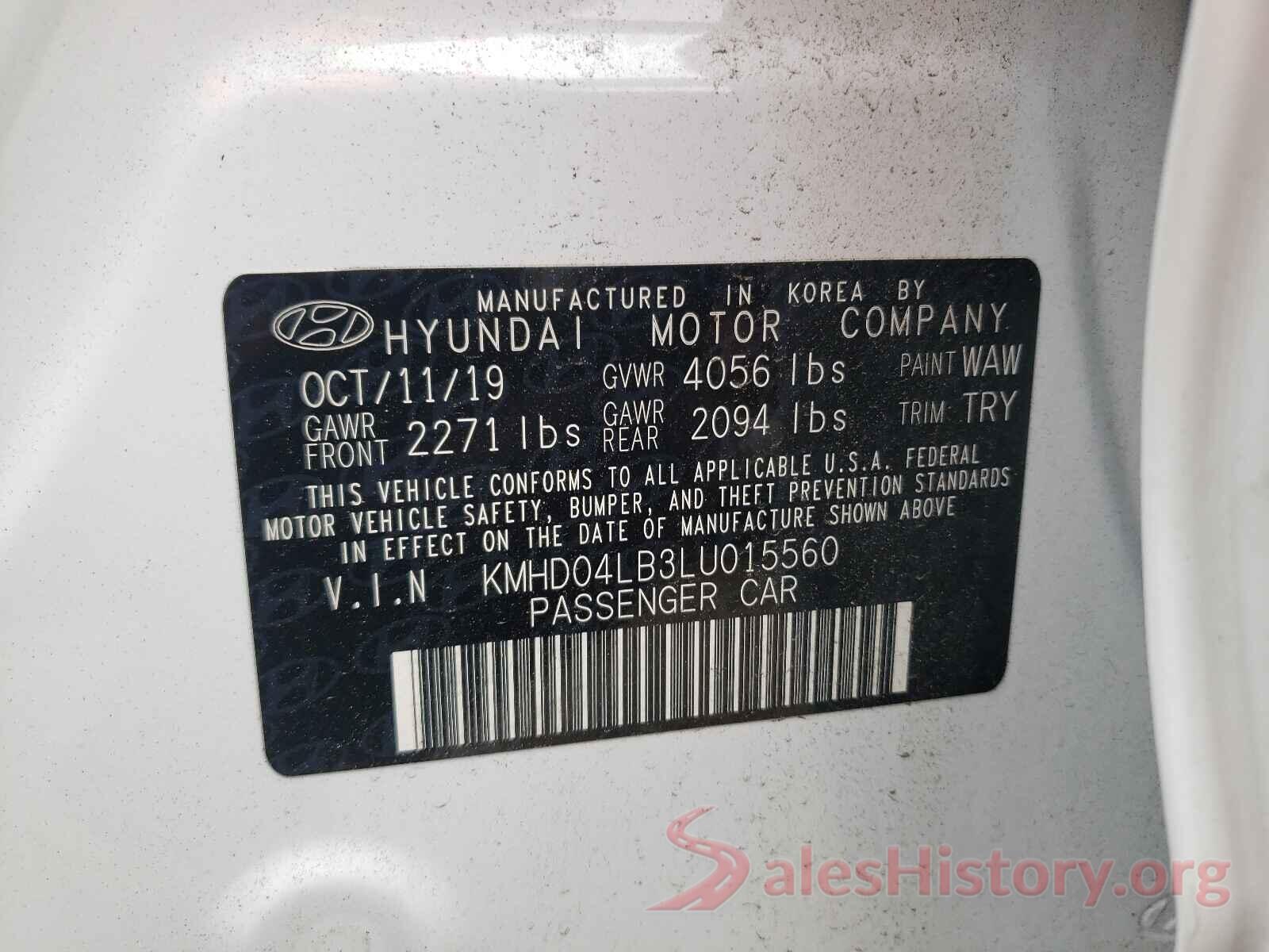 KMHD04LB3LU015560 2020 HYUNDAI ELANTRA