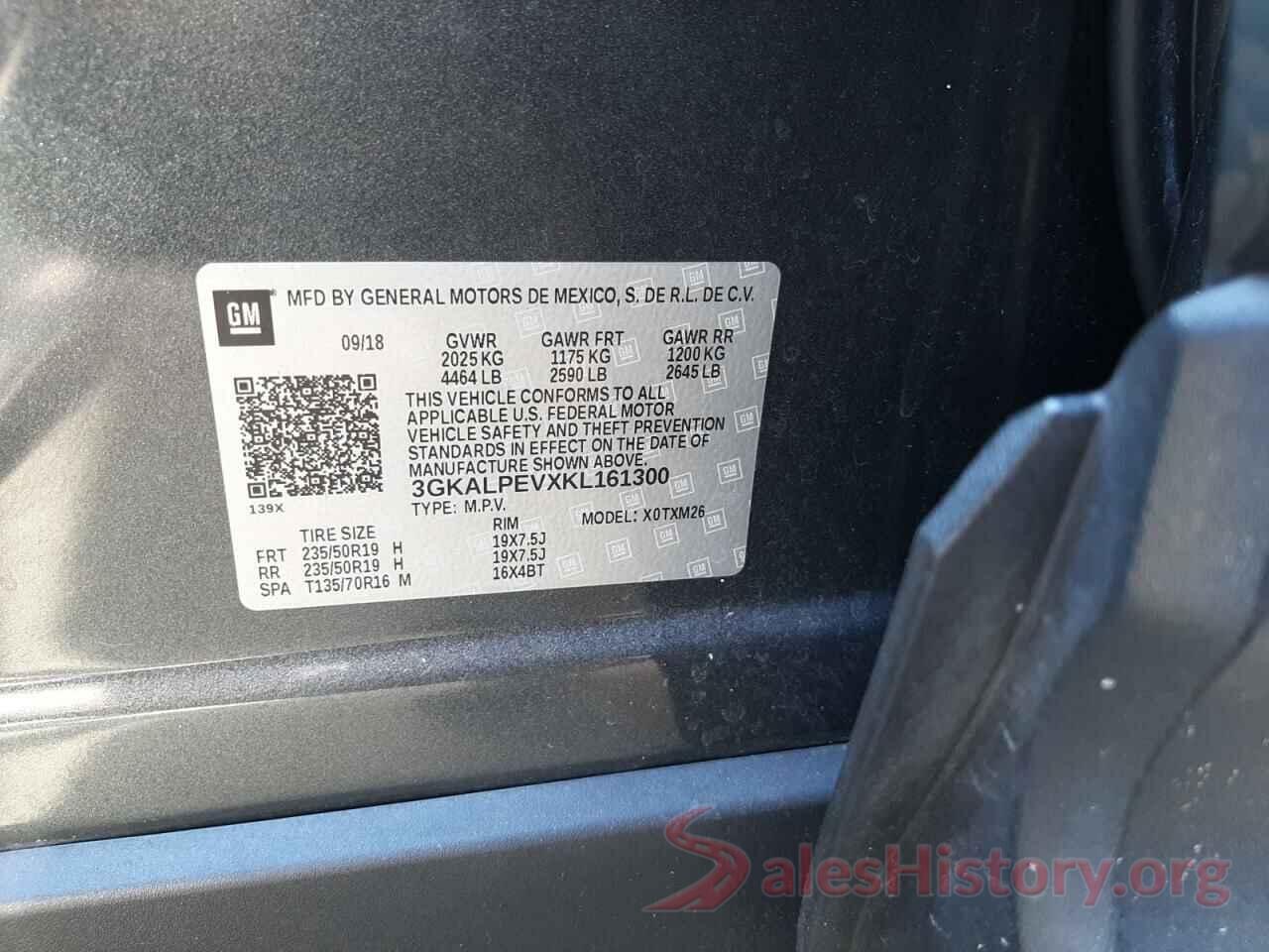 3GKALPEVXKL161300 2019 GMC TERRAIN