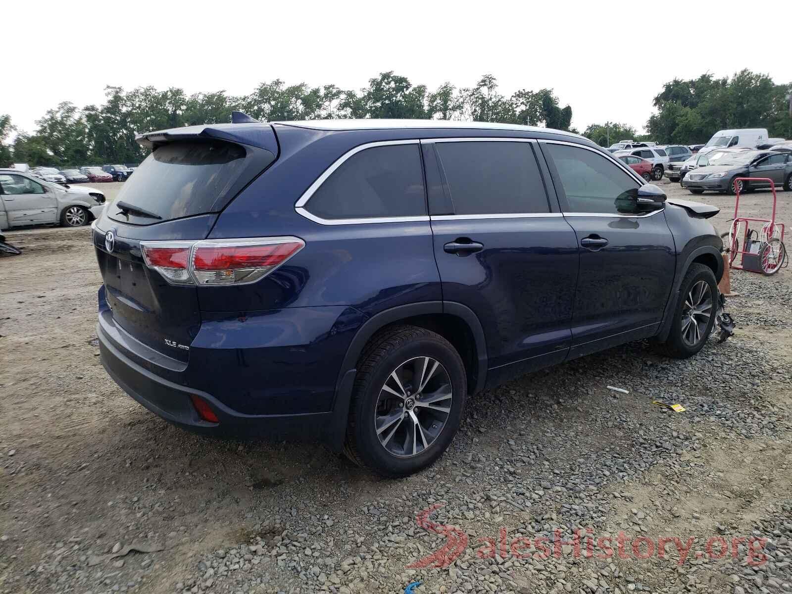 5TDJKRFHXGS308767 2016 TOYOTA HIGHLANDER