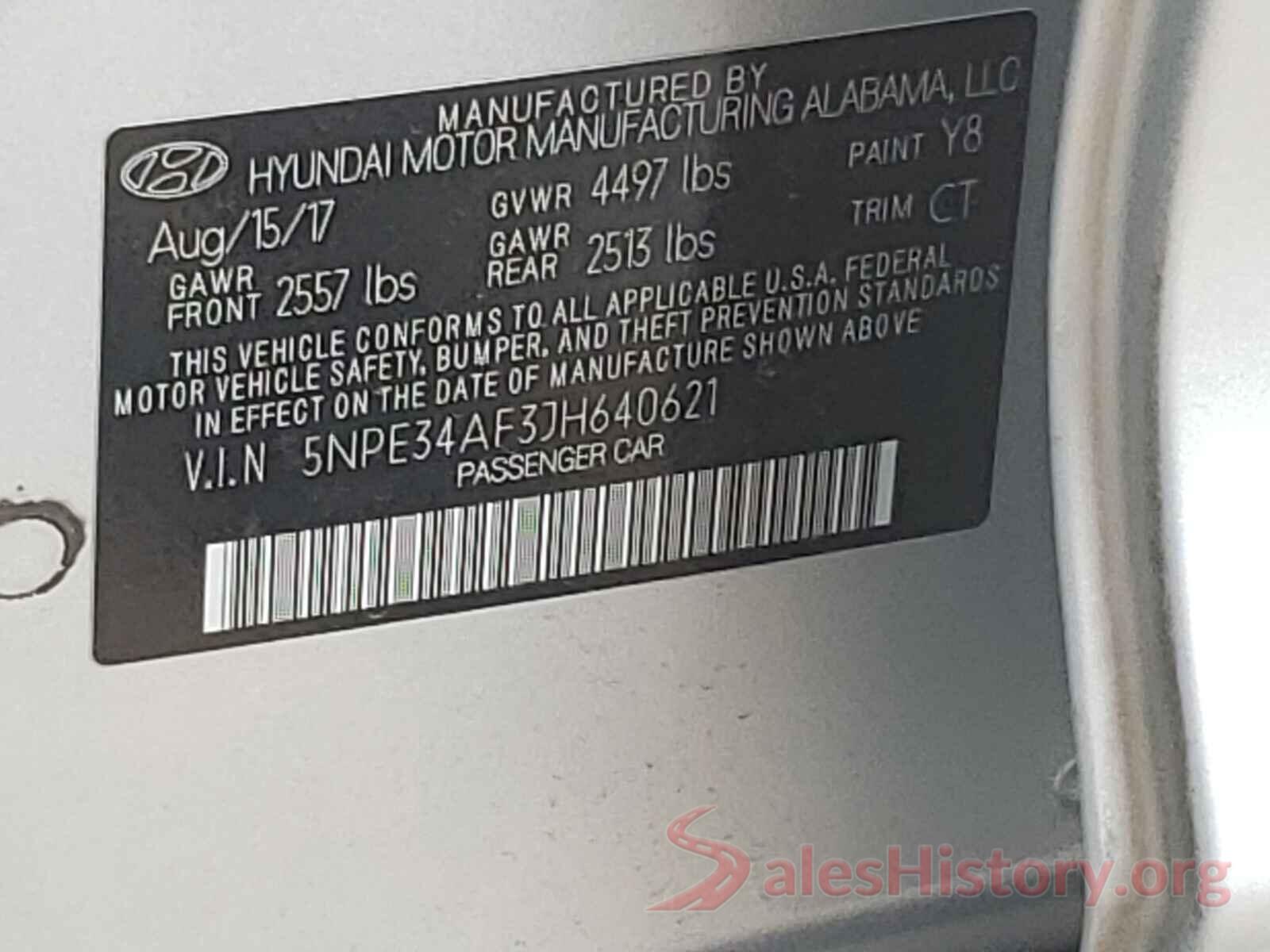 5NPE34AF3JH640621 2018 HYUNDAI SONATA