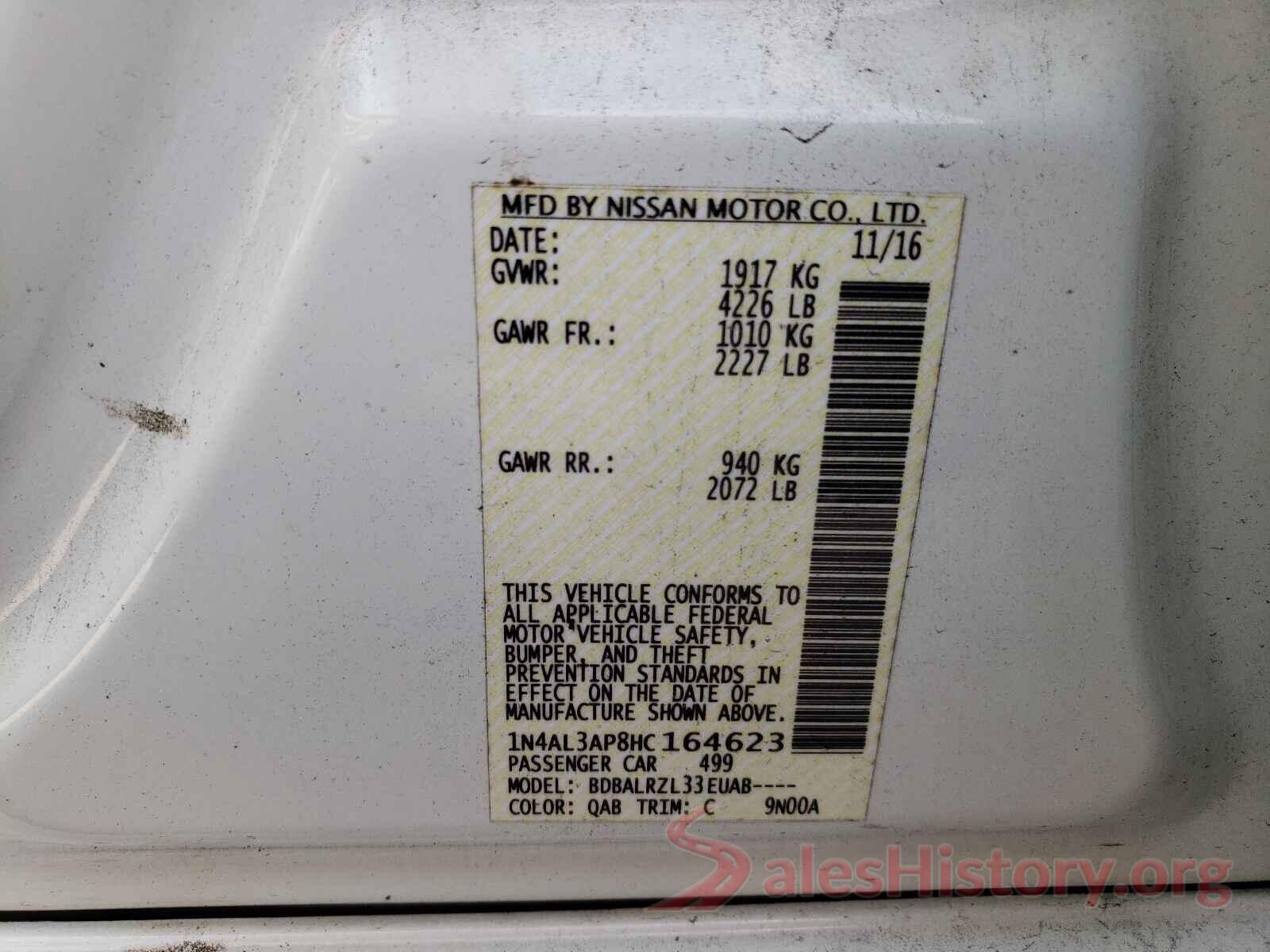 1N4AL3AP8HC164623 2017 NISSAN ALTIMA