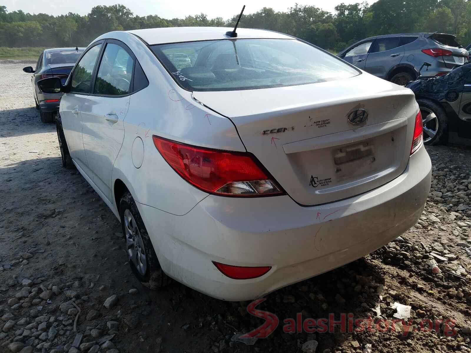 KMHCT4AEXGU140318 2016 HYUNDAI ACCENT