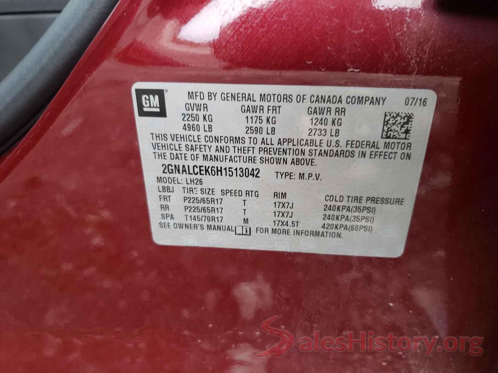 2GNALCEK6H1513042 2017 CHEVROLET EQUINOX