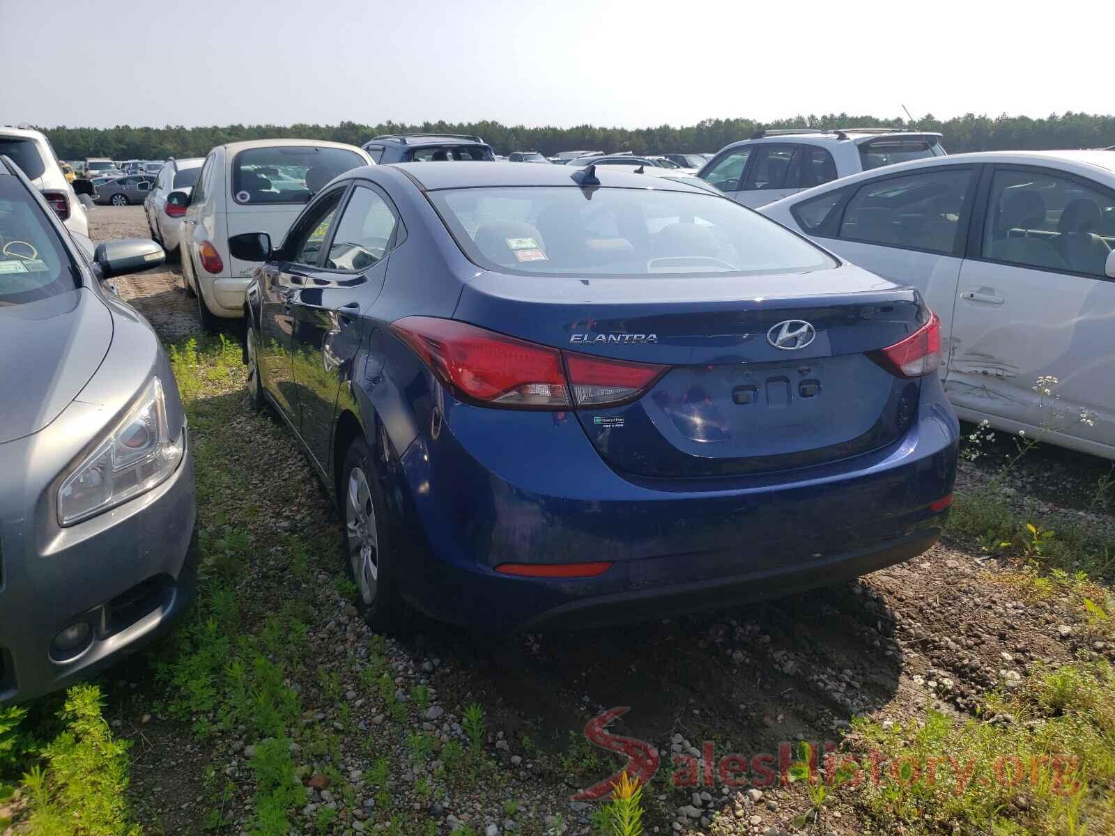 5NPDH4AE8GH663082 2016 HYUNDAI ELANTRA