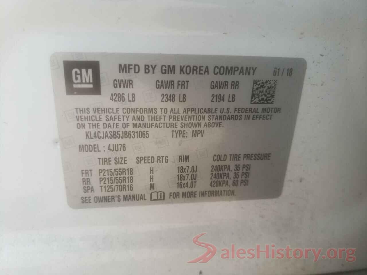 KL4CJASB5JB631065 2018 BUICK ENCORE