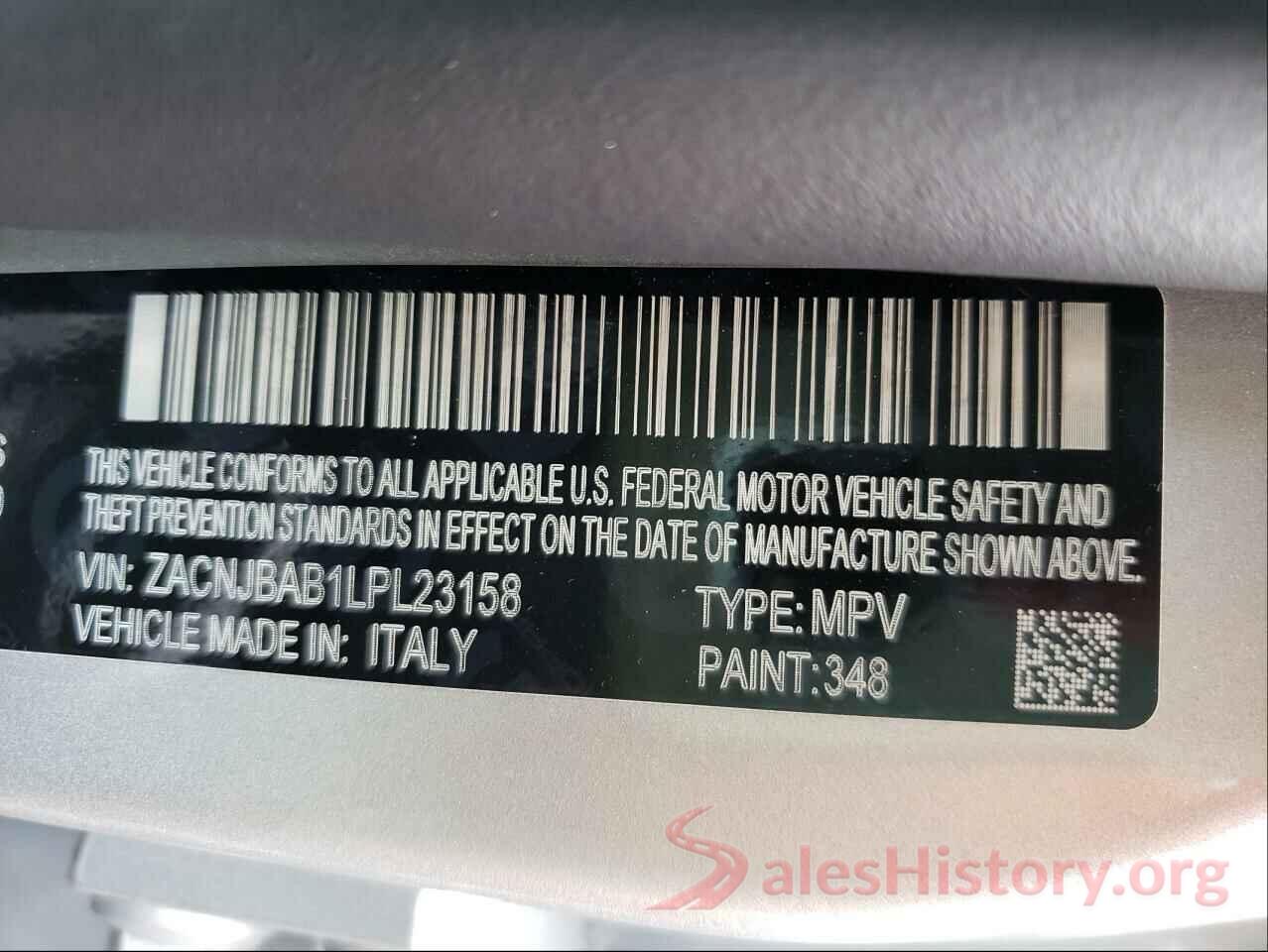 ZACNJBAB1LPL23158 2020 JEEP RENEGADE