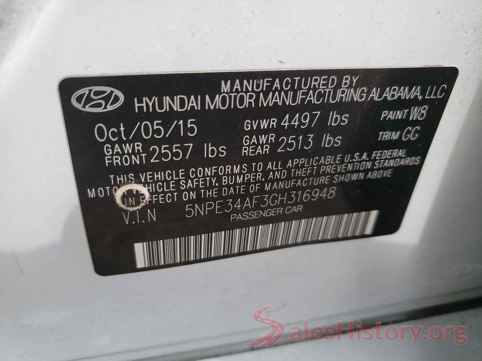 5NPE34AF3GH316948 2016 HYUNDAI SONATA