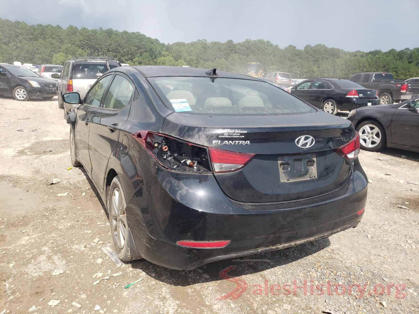 5NPDH4AE9GH661261 2016 HYUNDAI ELANTRA