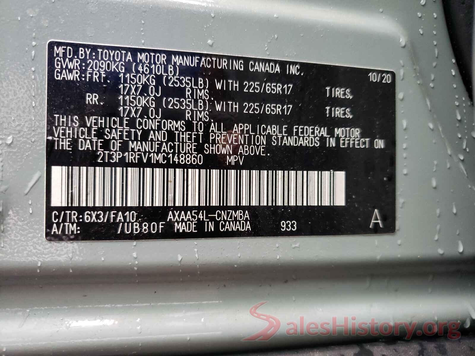 2T3P1RFV1MC148860 2021 TOYOTA RAV4