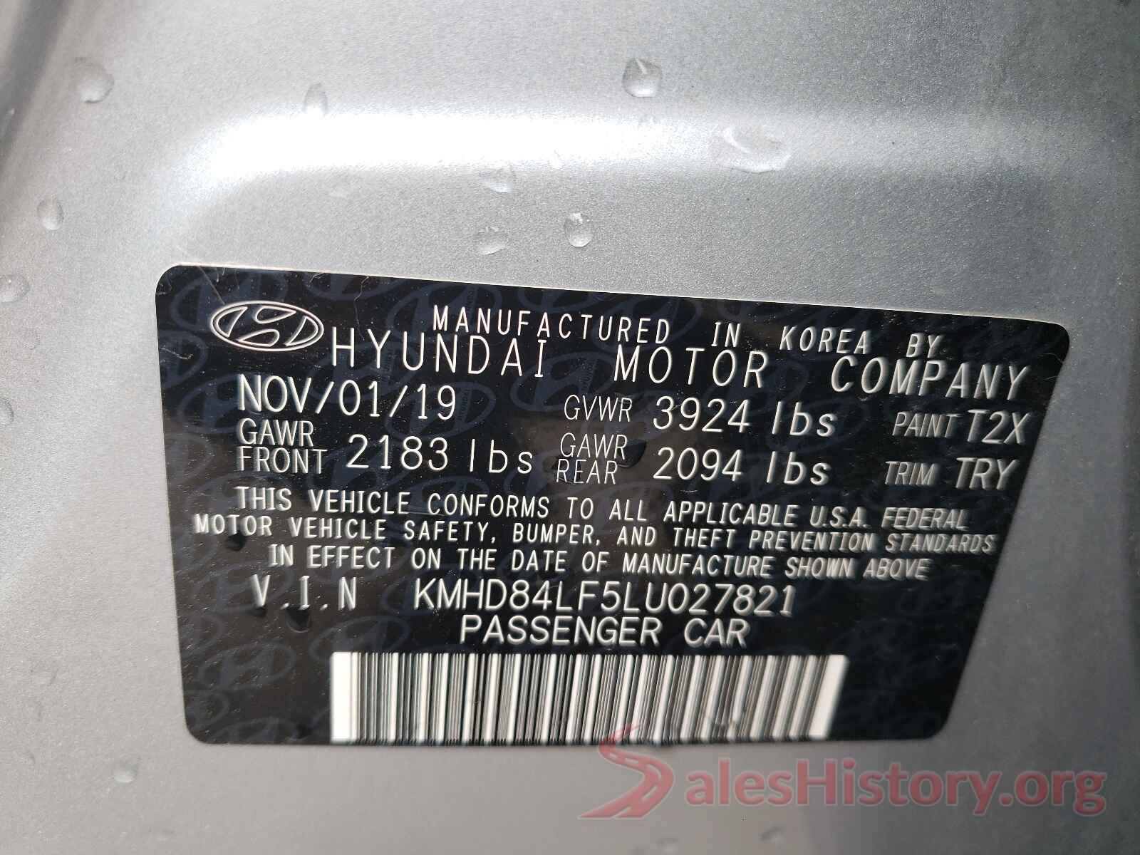 KMHD84LF5LU027821 2020 HYUNDAI ELANTRA