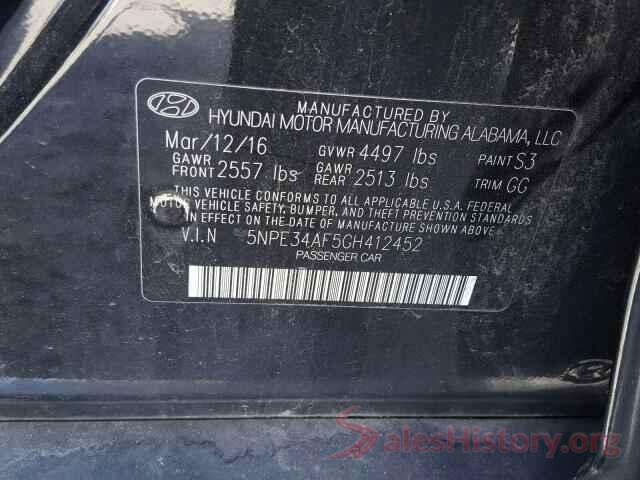 5NPE34AF5GH412452 2016 HYUNDAI SONATA