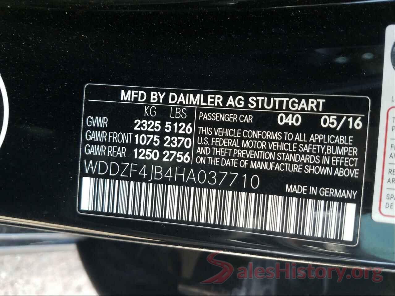 WDDZF4JB4HA037710 2017 MERCEDES-BENZ E-CLASS