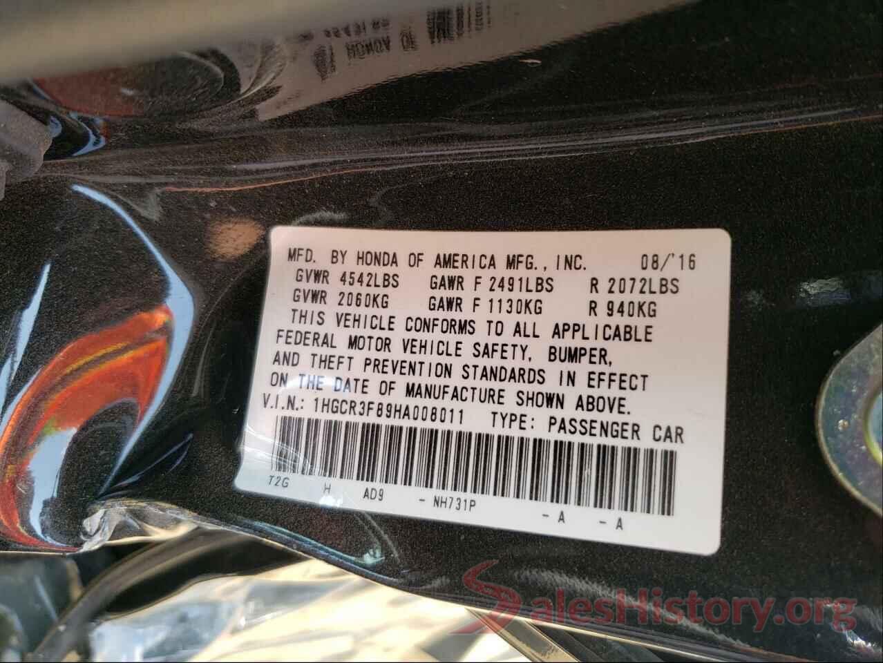 1HGCR3F89HA008011 2017 HONDA ACCORD