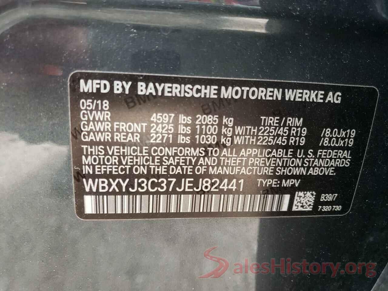 WBXYJ3C37JEJ82441 2018 BMW X2