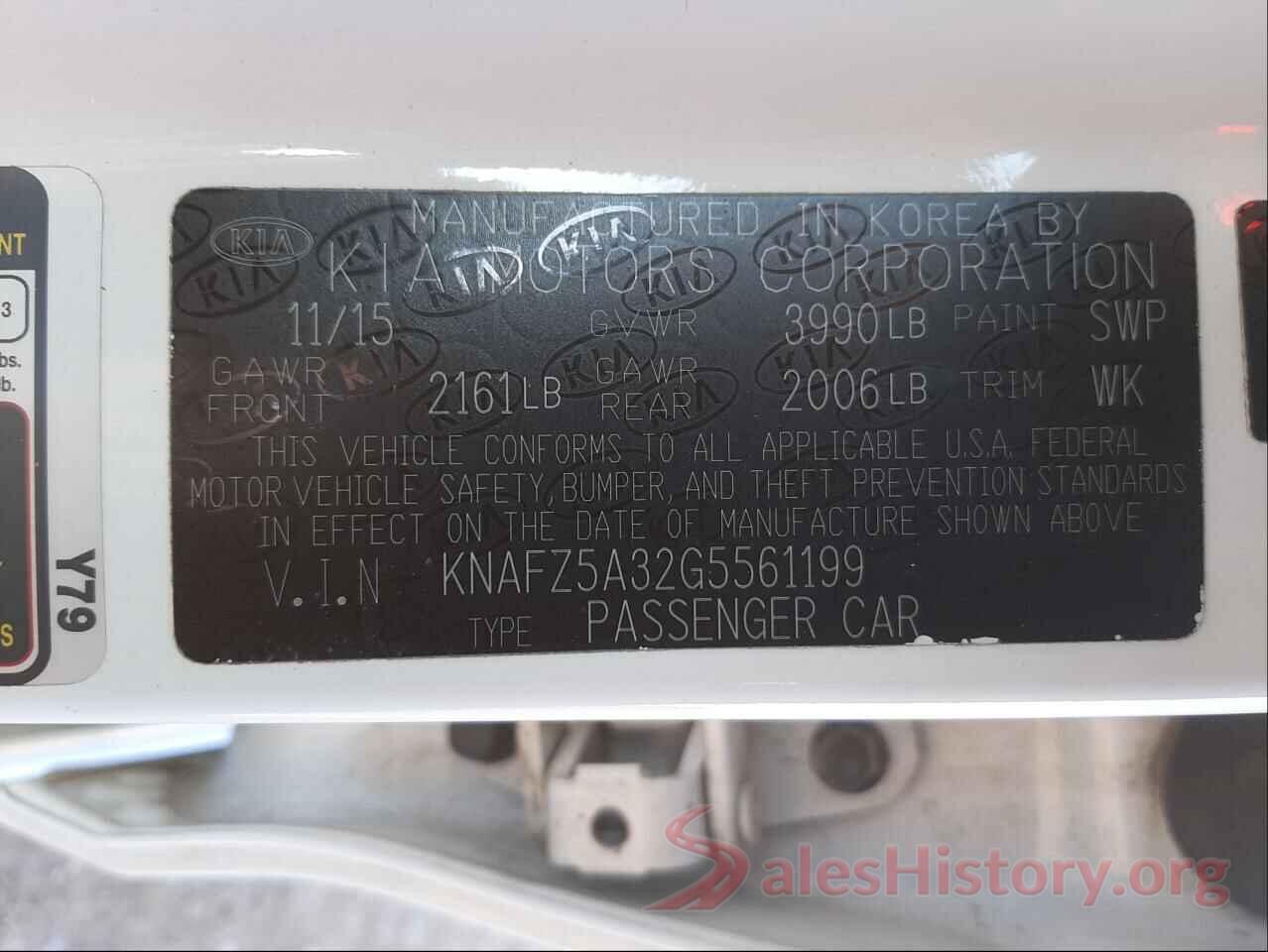 KNAFZ5A32G5561199 2016 KIA FORTE