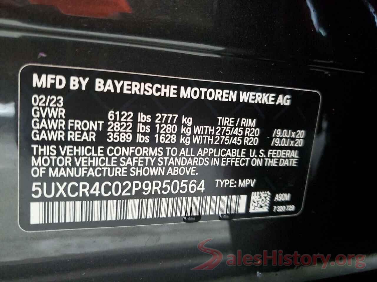 5UXCR4C02P9R50564 2023 BMW X5