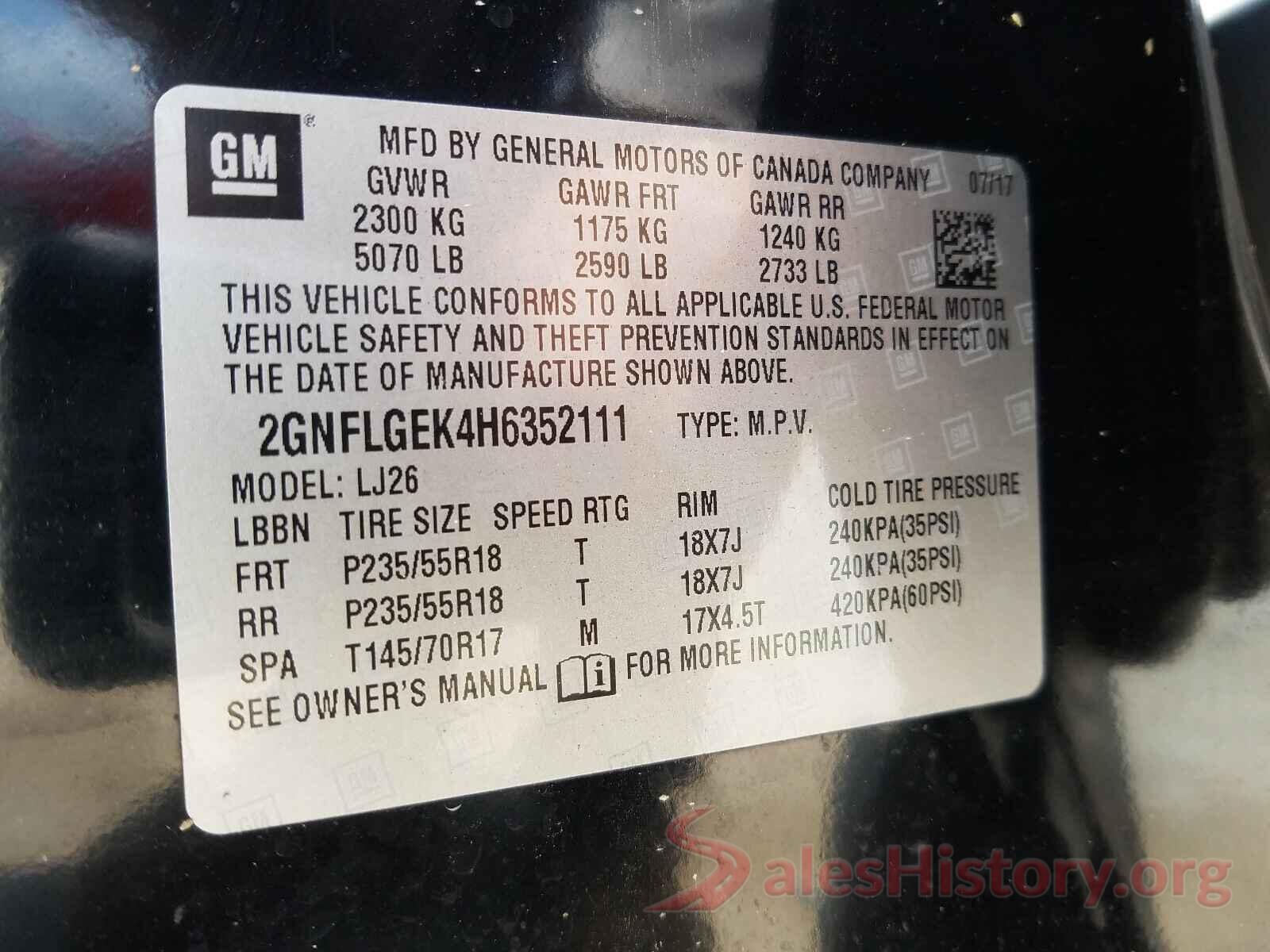 2GNFLGEK4H6352111 2017 CHEVROLET EQUINOX