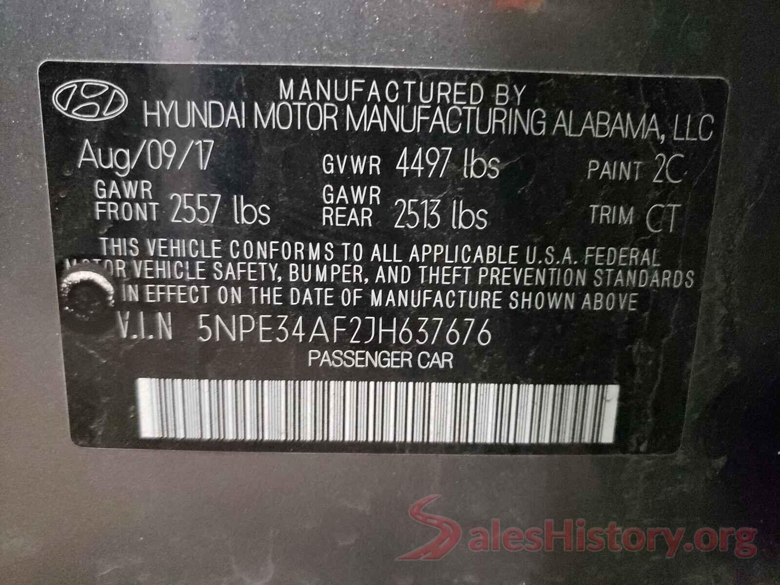 5NPE34AF2JH637676 2018 HYUNDAI SONATA