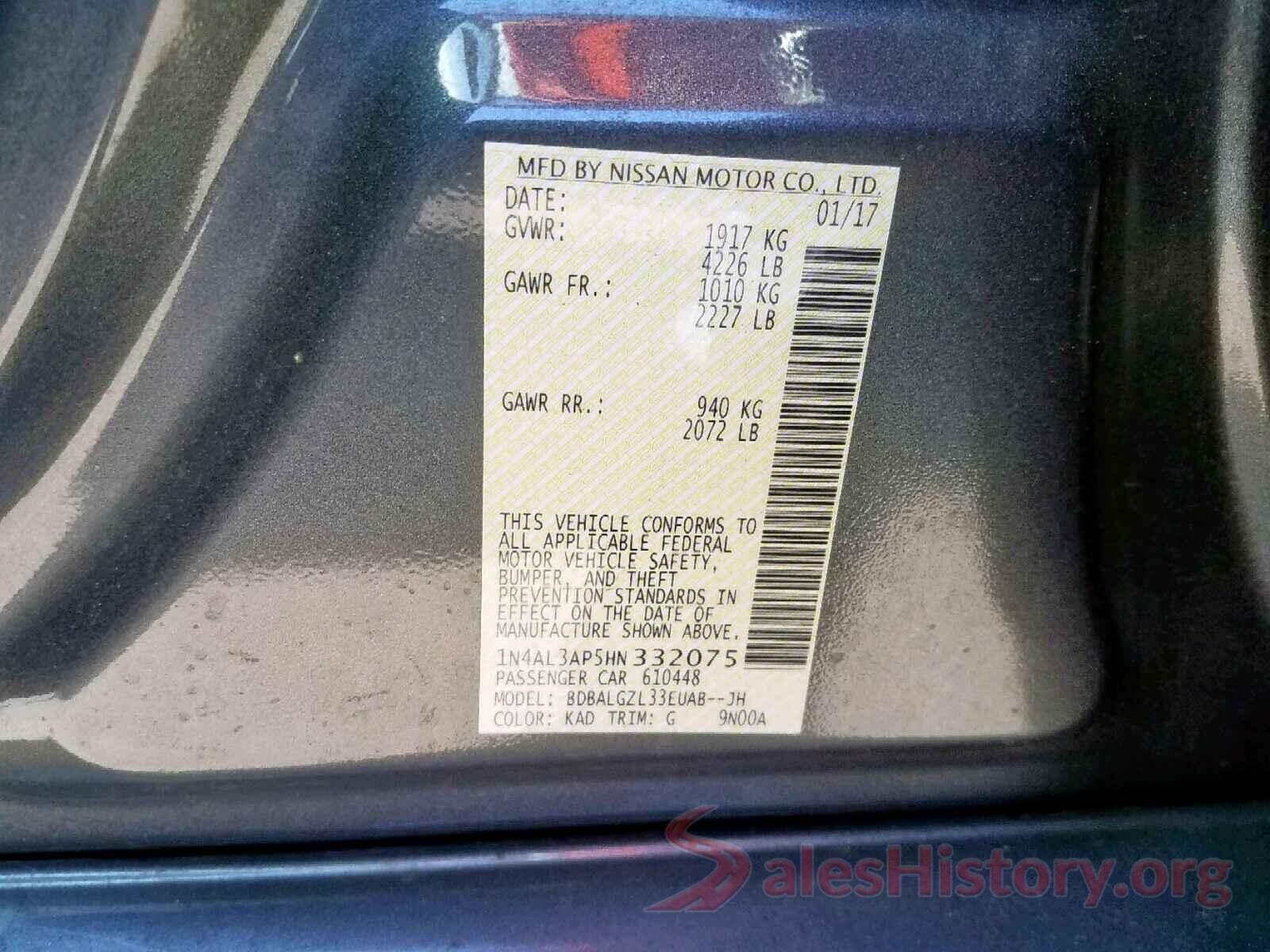 1N4AL3AP5HN332075 2017 NISSAN ALTIMA