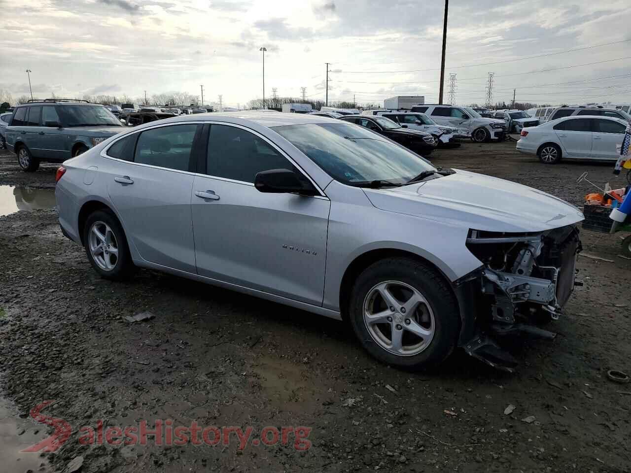 2018 CHEVROLET MALIBU VIN 1G1ZB5ST4JF133051, rear 3/4 view