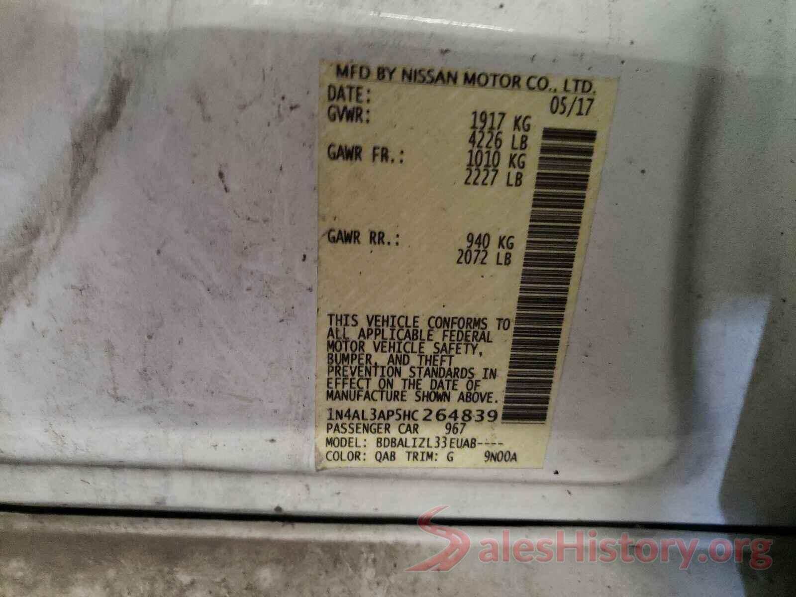 1N4AL3AP5HC264839 2017 NISSAN ALTIMA