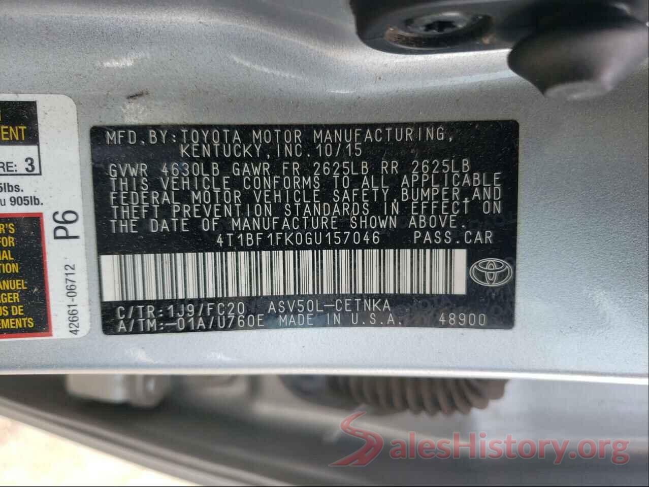 4T1BF1FK0GU157046 2016 TOYOTA CAMRY